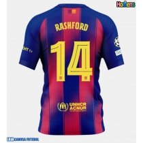 Camisa de Futebol Barcelona Marcus Rashford #14 Equipamento Principal 2025-26 Manga Curta